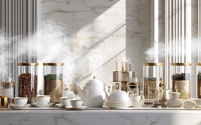 고급 원두커피와 티타임 서비스